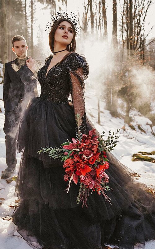 Red Gothic Wedding Dresses