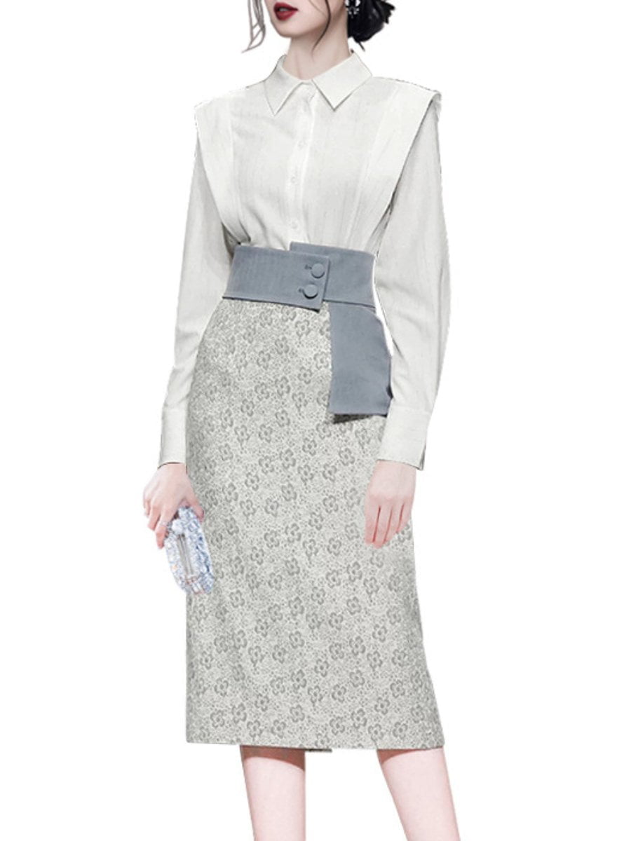 retro floral pencil skirt