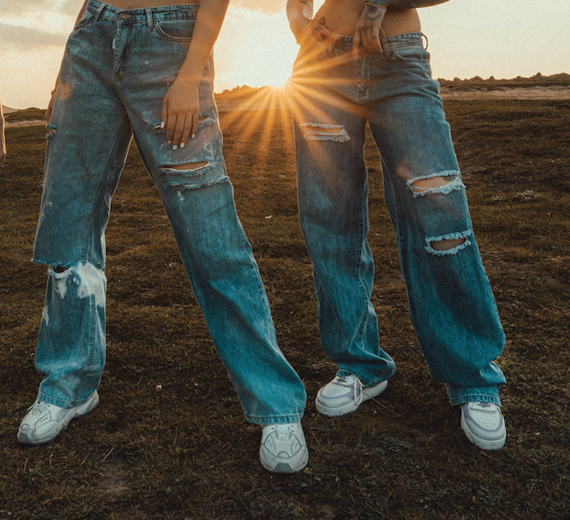 80s Ripped Jeans Men