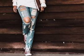 80s Ripped Jeans