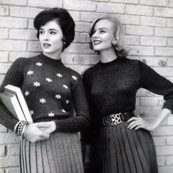 sweater college girl vintage fashion