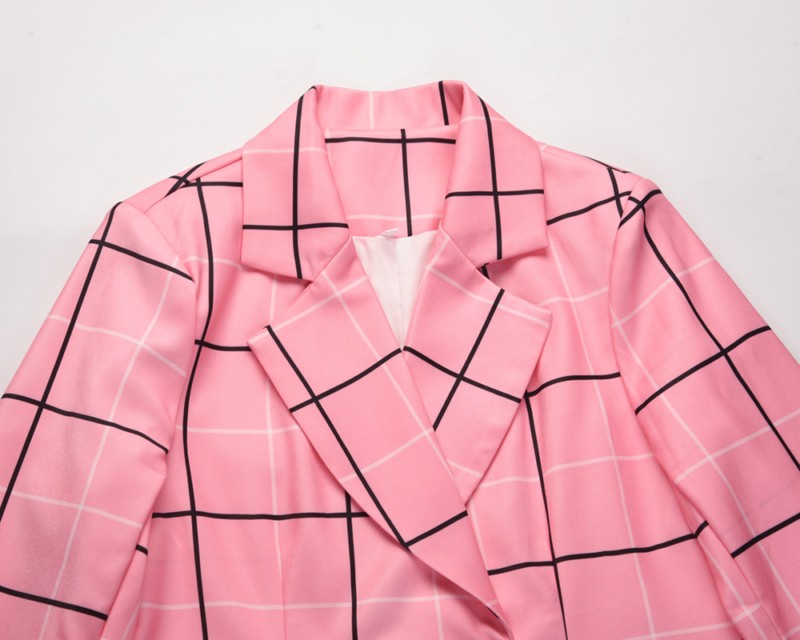 Vintage Plaid Blazer – Pastel Plaid Pattern