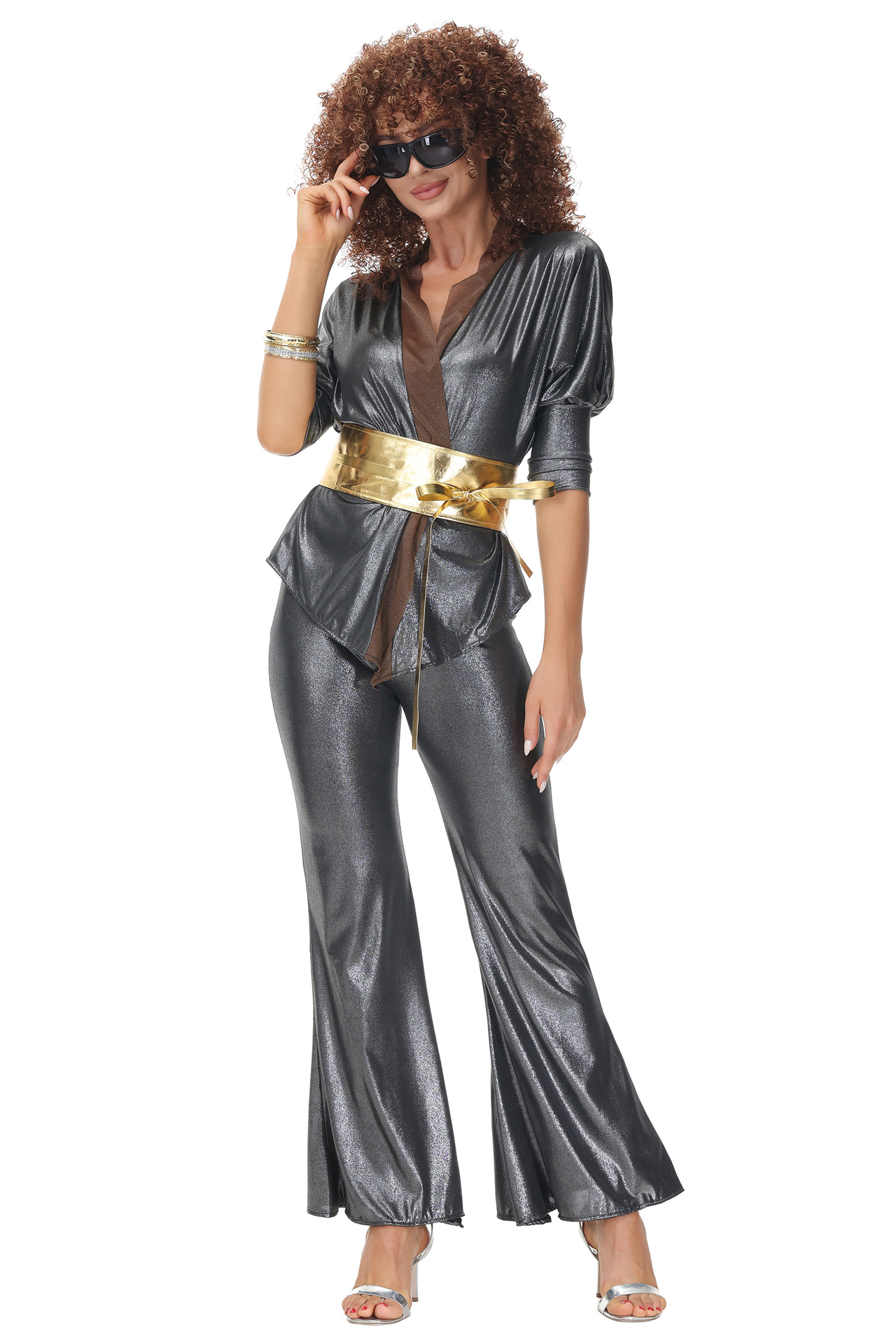 Disco Costume Retro Hip Hop Fashion 80s Halloween Hippie Party Costume -  Vintage-Retro